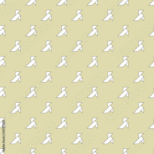 seamless pattern with paper cranes