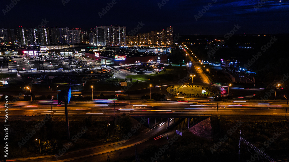 Obraz premium shopping center Mega. Moscow region city of Khimki.night city