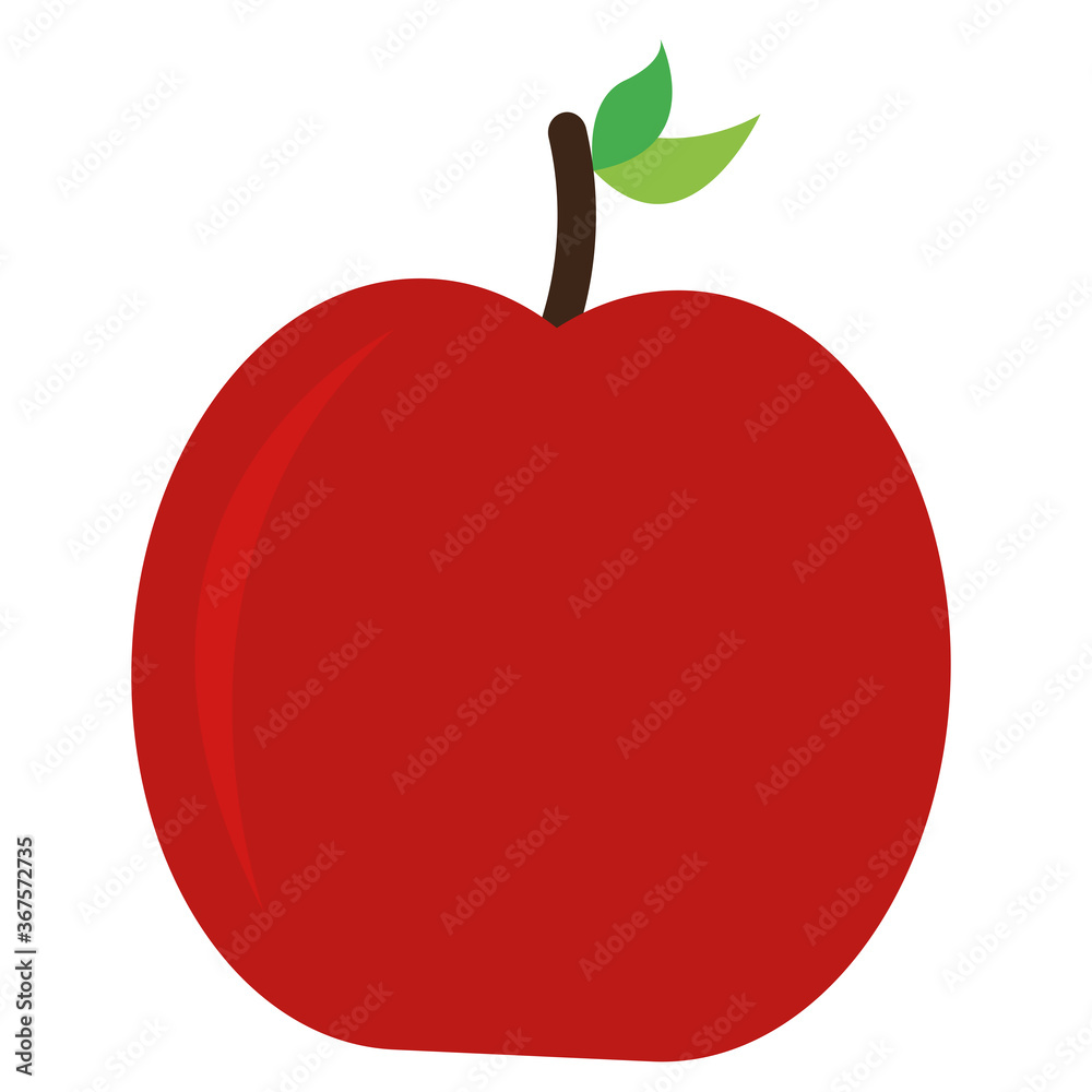 Isolated red apple icon. Fruit icon - Vector Isolated red apple icon. Fruit icon - Vector
