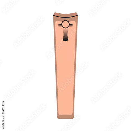 Clipper for manicure. Rose gold and black gradient. Vector illustration.