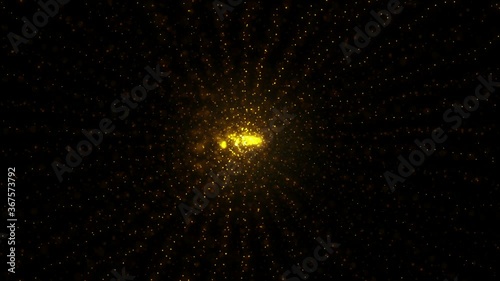 Spiral Glowing Abstract Yellow Rotate Element Animation.
Circle Galaxy Milky way flowing yellow gold particles motion background.