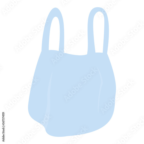 Empty grocery bag icon. Shopping market bag - Vector