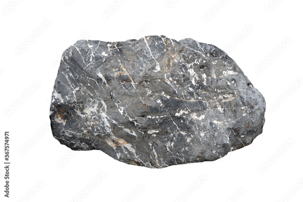 piece of raw limestone rock isolated on white background. piece of raw limestone rock isolated on white background.