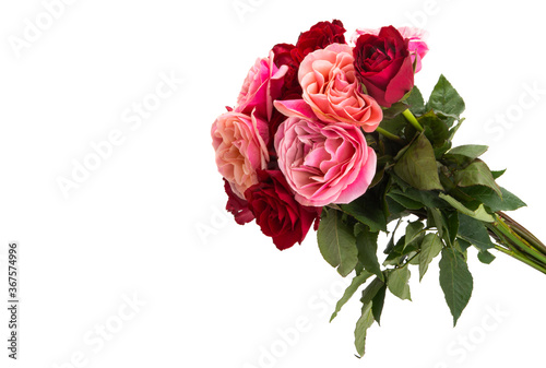 beautiful bouquet of roses isolated