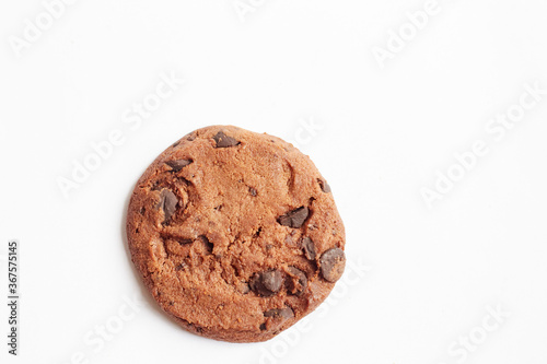 Obraz na plátne Chocolate Chip Cookie isolated on white