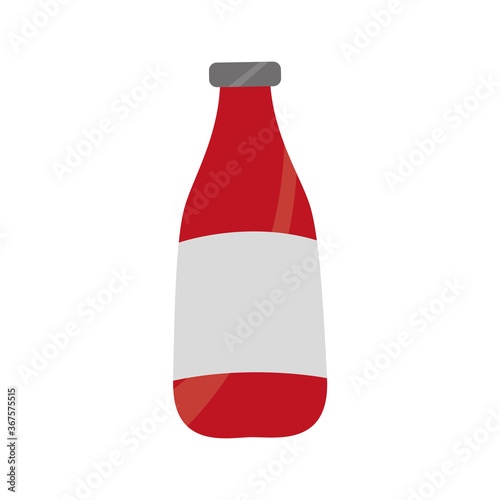 Isolated ketchup bottle icon. Sauce icon - Vector