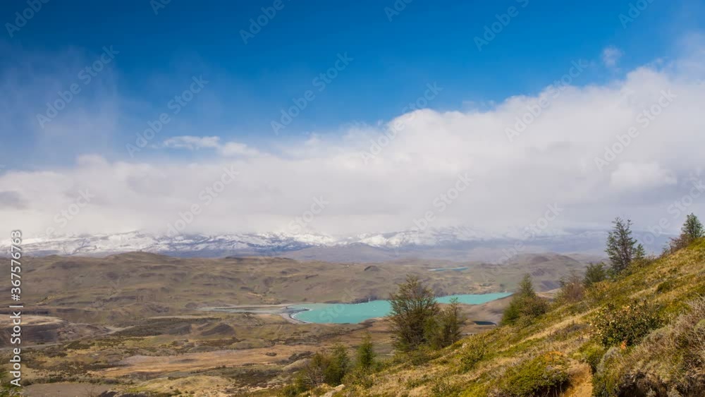 View from the famous Torres Del Paine W-trek, Chile View from the famous Torres Del Paine W-trek, Chile