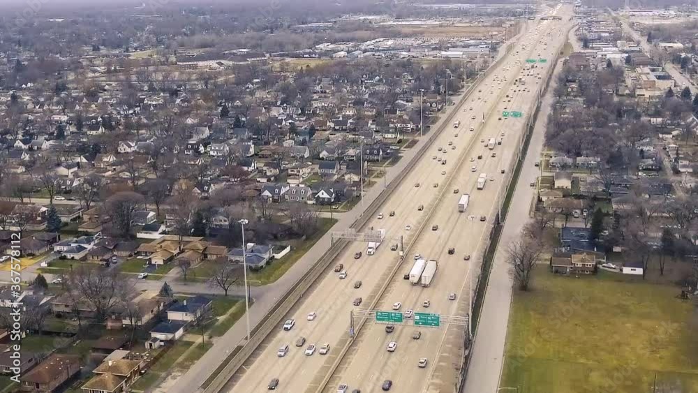 Aerial View of Highway Traffic Aerial View of Highway Traffic