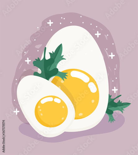 food menu fresh diet ingredient slice boiled egg herbs
