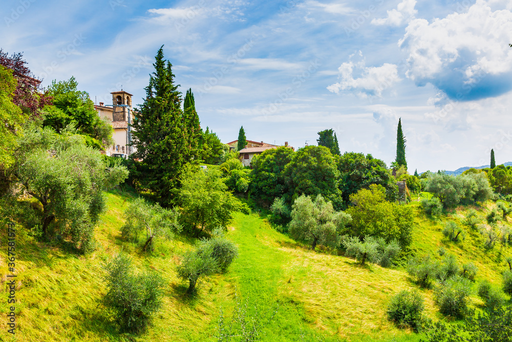 Rural landscape at Renzano near Salo, Brescia region Lombardy Italy