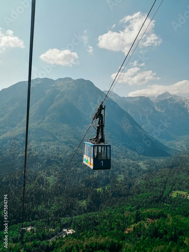 cable car in the mountains