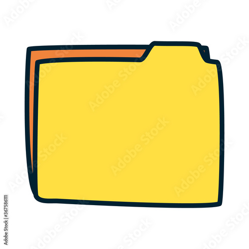document folder icon, fill and line style