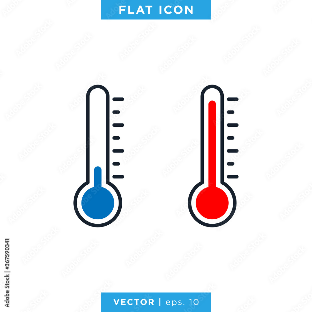 Thermometer Icon Vector Design Template