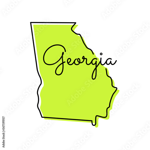 Map of Georgia Vector Design Template