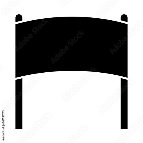 banner board silhouette style icon vector design