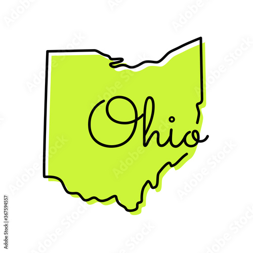 Map of Ohio Vector Design Template