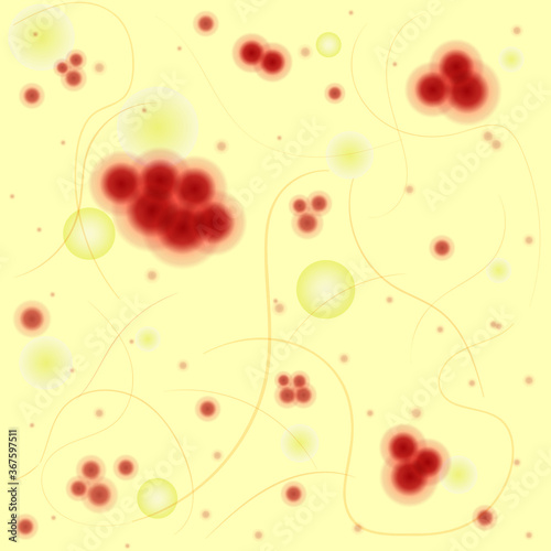 Abstract Stylized Image of a Fantastic Micro and Macro World in Pink Tones