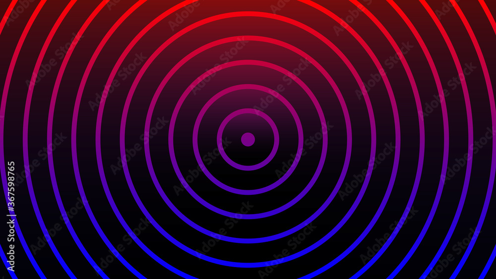 Red and blue gradient circle on black wallpapers, Background image.