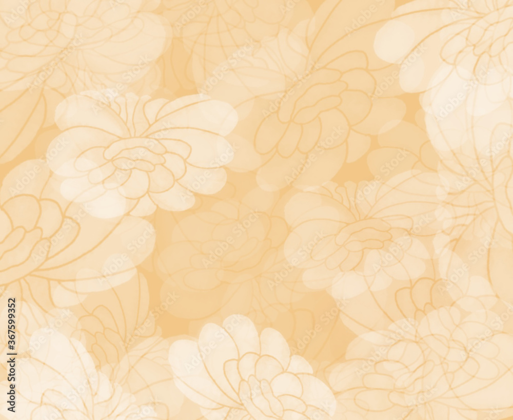 Obraz premium Abstract brown yellow flowers