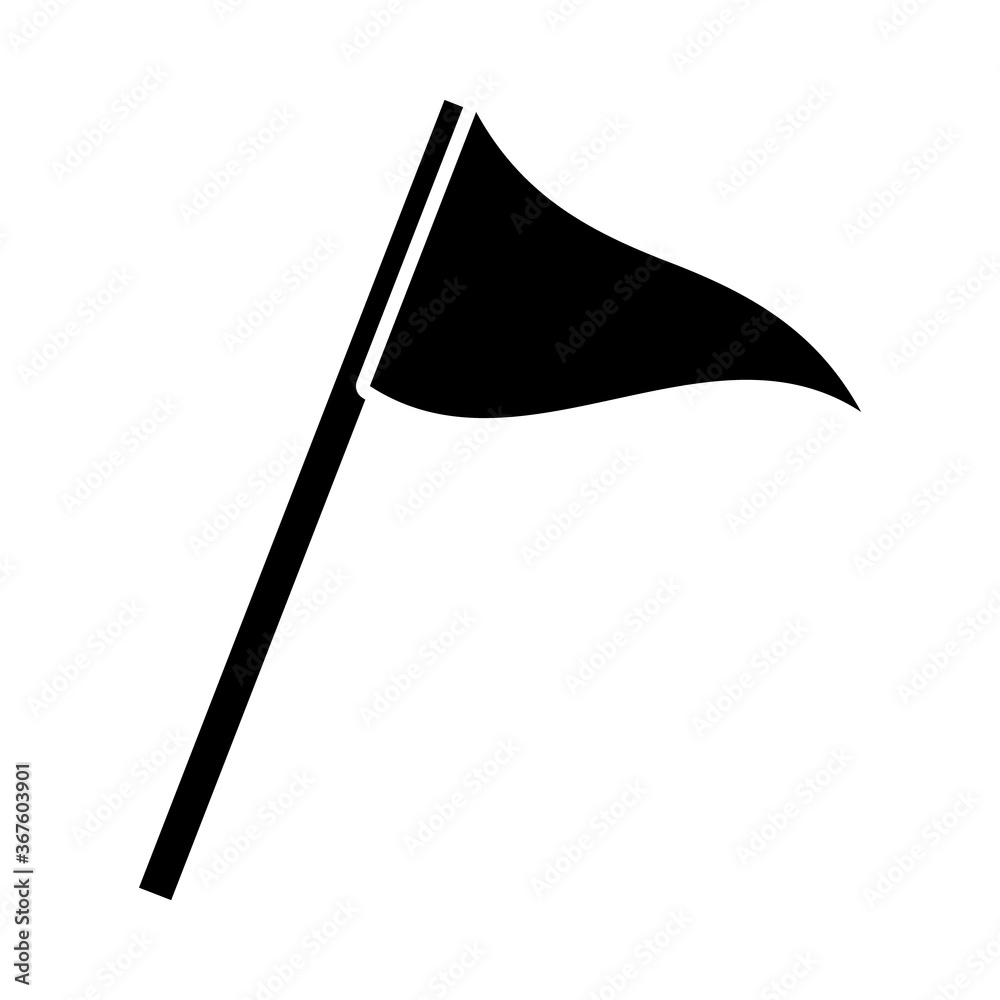 Racing flag silhouette style icon vector design Racing flag silhouette style icon vector design