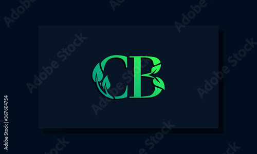 Minimal leaf style Initial CB logo.