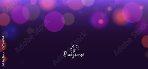 Night light bokeh design background template vector