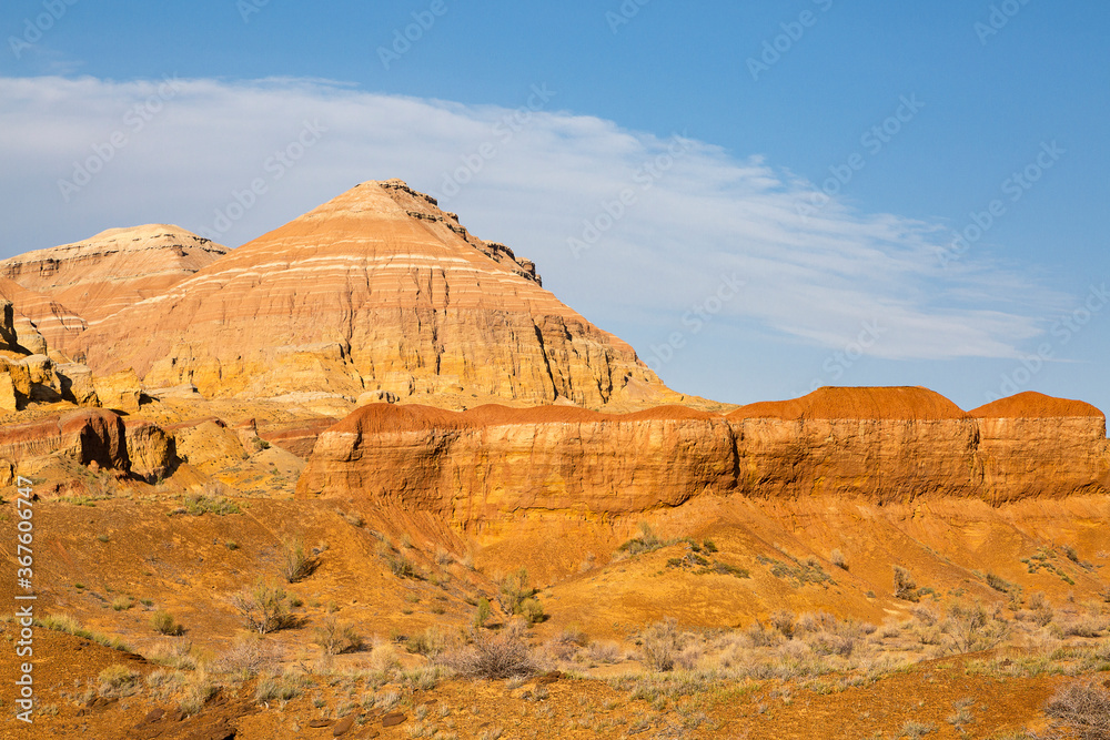 Geological formations in the Aktau Mountains, Kazakhstan Geological formations in the Aktau Mountains, Kazakhstan