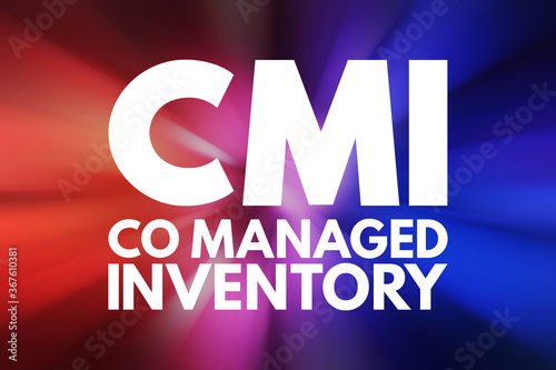 CMI - Co Managed Inventory acronym, business concept background