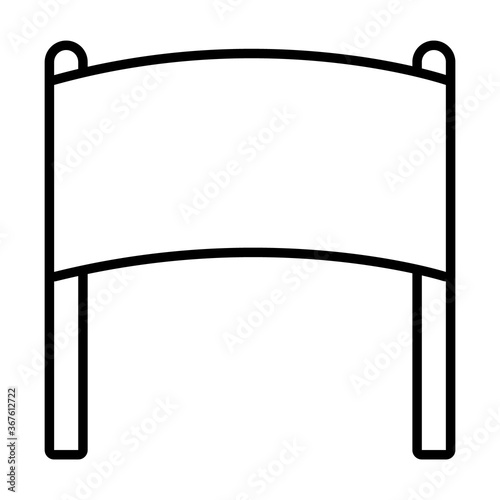 banner board line style icon vector design