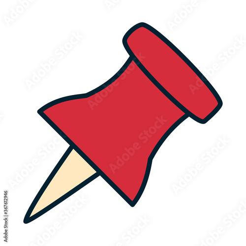 paper pin icon, fill and line style