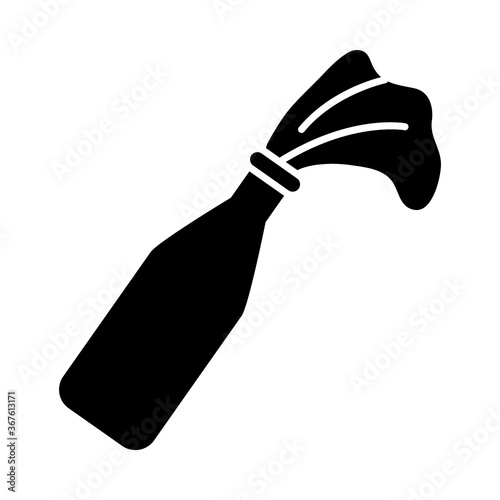 gas bottle with tissue silhouette style icon vector design