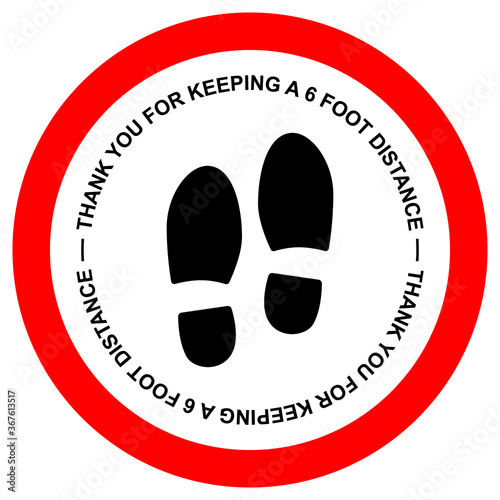 Thank you for keeping a 6 foot distance