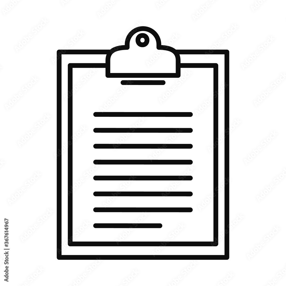document board line style icon vector design document board line style icon vector design
