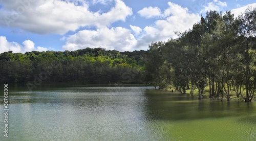 Beautiful lake landscape. Benkoko lake in Timor Indonesia 