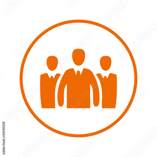 Business leader icon / orange color