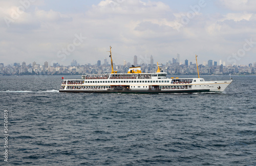 Istanbul city view. Ferry. Sea. © Yasar