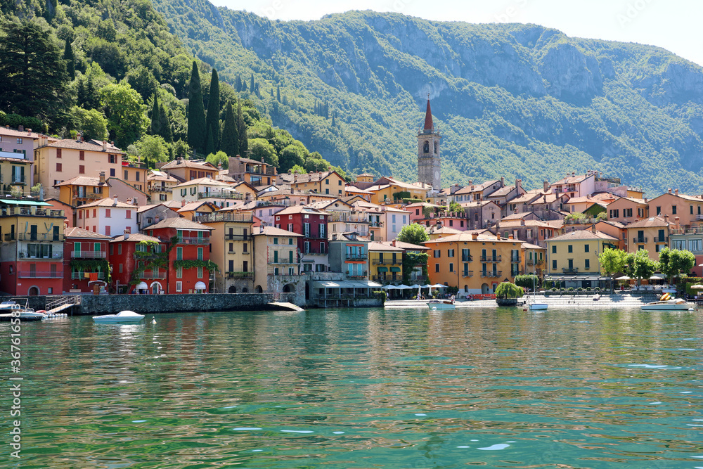 Beautiful village of Varenna view from Lake Como, Italy