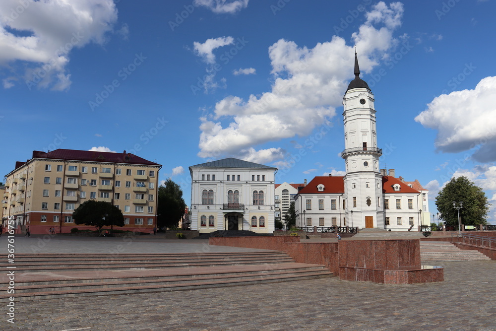 Fototapeta premium tourist spot in Belarus with church view