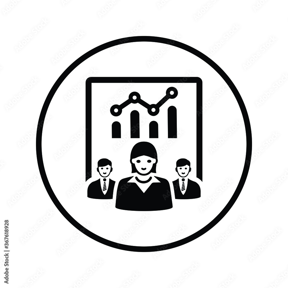 Meeting, presentation icon / black color Meeting, presentation icon / black color
