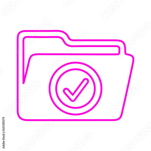 Folder, files line icon / outline vector