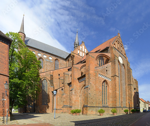 St. Georgen Church of Wismar. Wismar is a port and Hanseatic city in Northern Germany on the Baltic Sea, in the state of Mecklenburg-Vorpommern, Germany, UNESCO world heritage photo