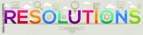 Creative (resolutions) Design,letters and icons,Vector illustration.	
