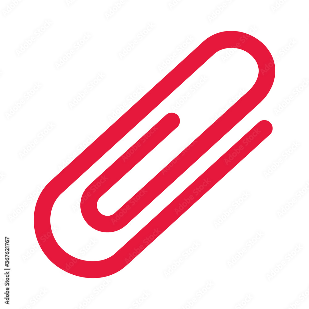 paper clip flat style icon vector design