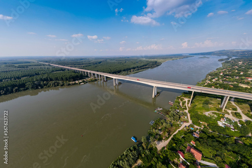 Beska Bridge crosses the Danube river near Beska photo