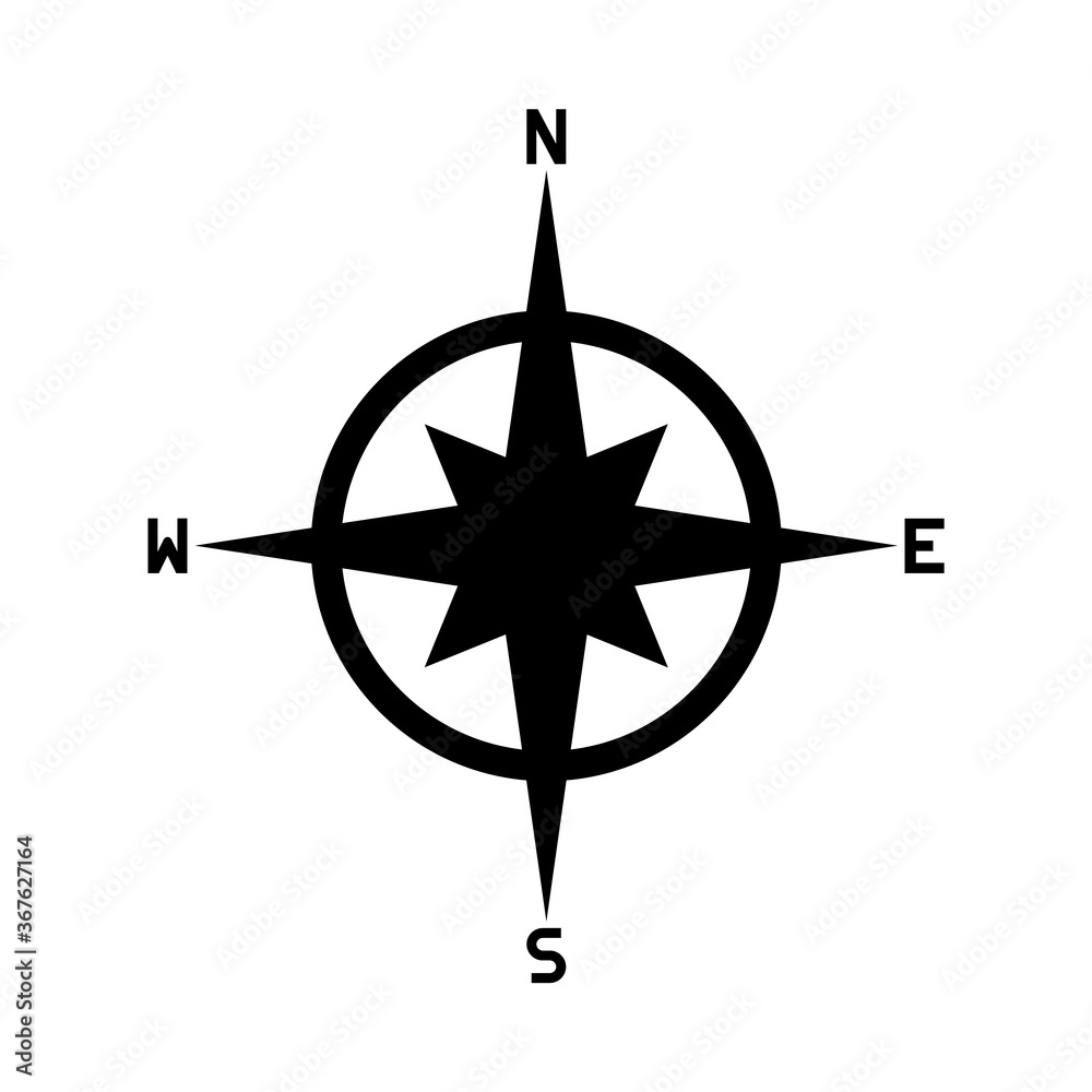 compass silhouette style icon vector design compass silhouette style icon vector design