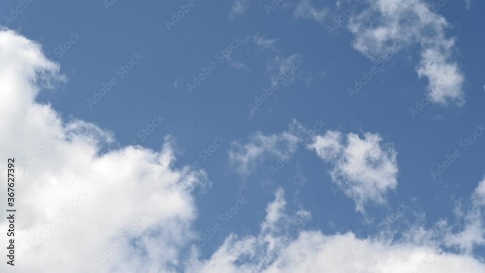 timelapse, white clouds on a blue sky. Unrealistic rapid movement of white clouds in the blue sky. movement of clouds filling the space. timelapse, white clouds on a blue sky. Unrealistic rapid movement of white clouds in the blue sky. movement of clouds filling the space.