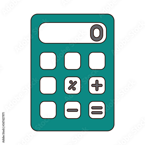 school education maths calculator financial line and fill style icon