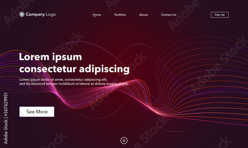 Landing Page. Abstract background website. Template for websites, or apps. Modern design. Abstract vector style