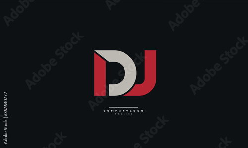Letter DJ Business Logo Design Alphabet Icon Vector Symbol