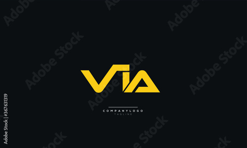 Letter VIA Business Logo Design Alphabet Icon Vector Symbol